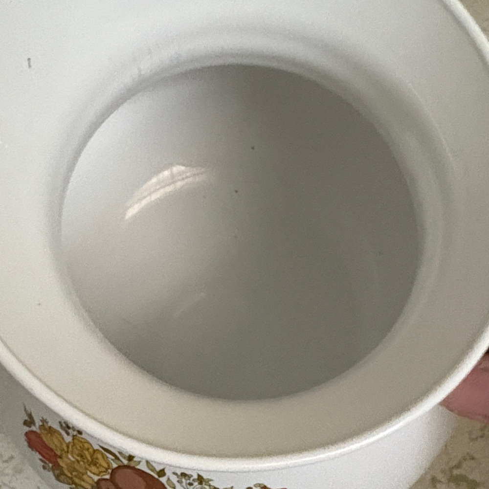 Corningware White Coffee Pot with Floral Design - Picture 4 of 6